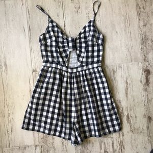 American Eagle Gingham Romper